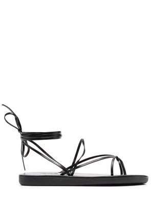 Ancient Greek Sandals leather ankle-tie sandals - Black
