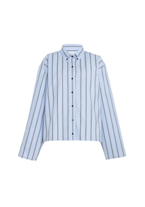 Brandon Maxwell The Javi Striped Cotton Button-Down Shirt - Moda Operandi