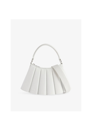 Womens Lacoste Lenglen Pleated Leather Hobo Bag