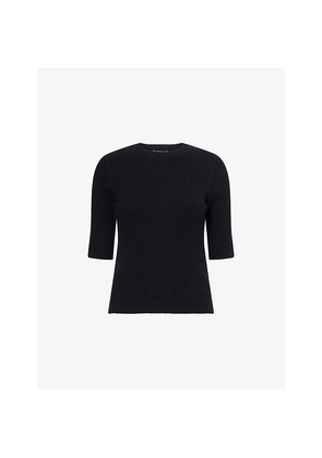 Womens Veronica Beard Emil Short-Sleeves Cashmere Jumper