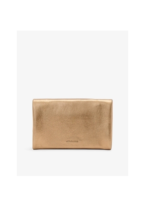 Womens Allsaints Harluna Logo-Debossed Leather Wallet