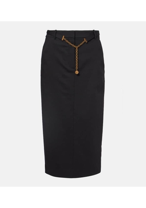 Veronica Beard Belted wool pencil skirt