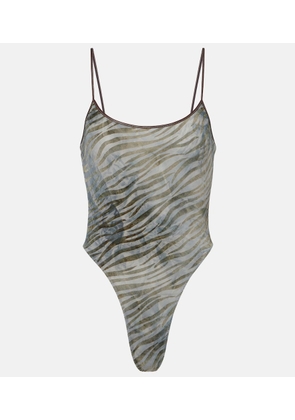 Jacques Wei Zebra-print bodysuit