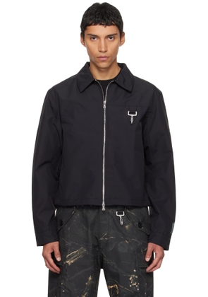 Reese Cooper Black Laminated Nylon Work Jacket