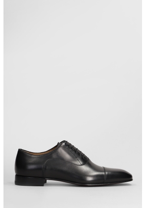 Christian Louboutin Greggo Lace Up Shoes In Black Leather