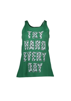 Silvian Heach Green Cotton Tank Top - XS