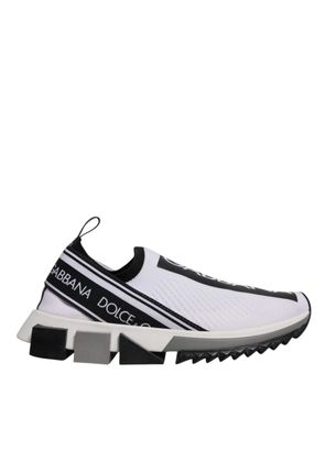Dolce & Gabbana Black White Slip On Sorrento Sneakers Shoes - EU40/US9.5