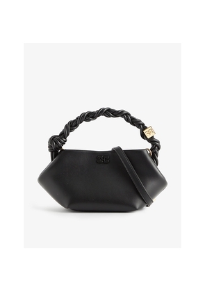 Womens Ganni Bou Mini Leather-Blend Top-Handle Bag
