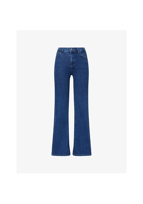 Womens Frame The Icon Mid-Rise Flared Stretch-Denim Jeans