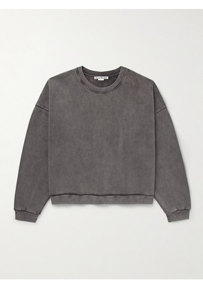Acne Studios - Garment-Dyed Cotton-Jersey Sweatshirt - Men - Gray - XS