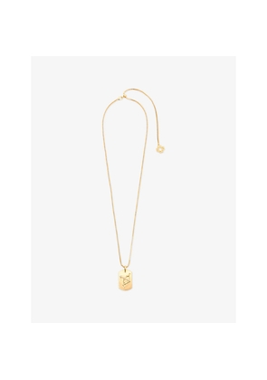 Womens Maje Zodiac-Plaque Metal Necklace
