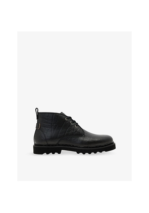 Mens Allsaints Skiff Leather Ankle Boots