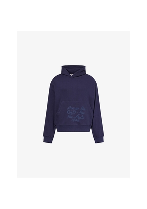 Mens Honor The Gift Fall Reverse Logo-Embroidered Cotton-Jersey Hoody