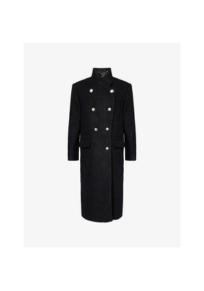 Womens Isabel Marant Atrium Giusa Double-Breasted Brushed Wool-Blend Coat