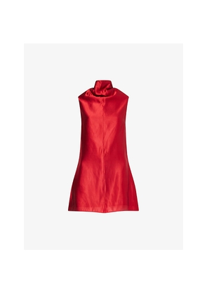 Womens Khaite Daria Sleeveless Woven Mini Dress