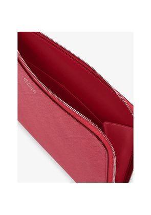 Womens Smythson Panama Leather Slim Pouch
