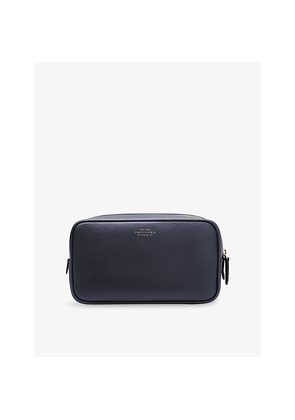 Smythson Panama Double Leather Washbag