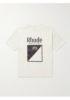 Rhude - Logo-Print Cotton-Jersey T-Shirt - Men - White - XS