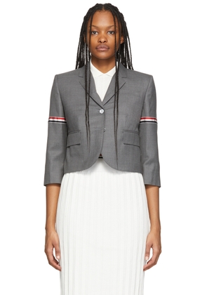 Thom Browne Grey Super 120s Cropped Blazer