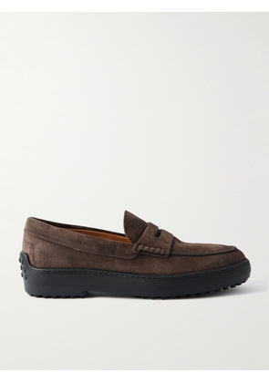 Tod's - 84L Suede Penny Loafers - Men - Brown - UK 6