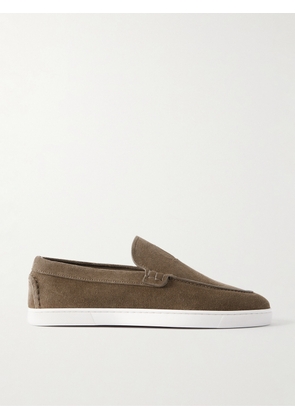 Christian Louboutin - Moonboat Suede Loafers - Men - Gray - EU 40