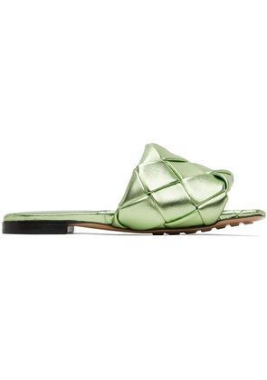 Bottega Veneta Green Lido Sandals