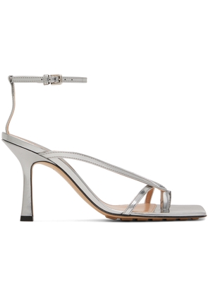 Bottega Veneta Silver Stretch Strap Sandal