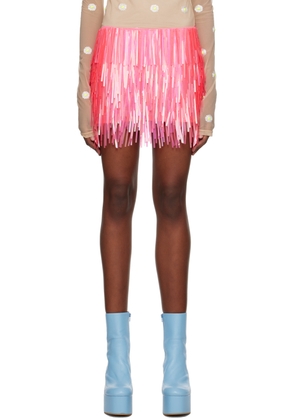 Sportmax Pink Sequinned Miniskirt