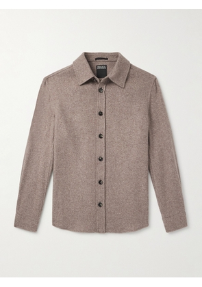 Zegna - Cashmere and Silk-Blend Shirt - Men - Gray - S