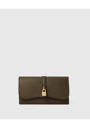 Stella McCartney - Ryder Flap Continental Wallet, Woman, Dark olive