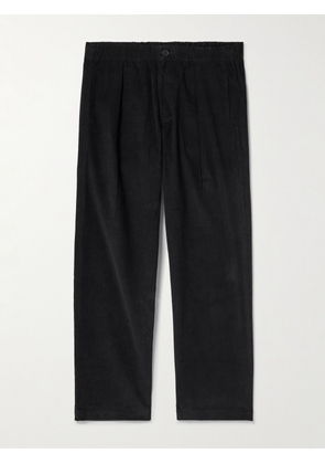 Kardo - Taka Straight-Leg Embroidered Cotton-Corduroy Trousers - Men - Black - XS