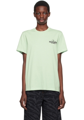 GANNI Green 'World' T-Shirt
