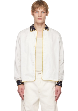 Bode Off-White Starry Pageant Shirt