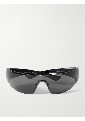 Gucci - Wrap-Around Acetate Sunglasses - Men - Black