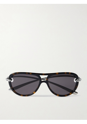 Bottega Veneta - Aviator-Style Tortoiseshell Acetate and Silver-Tone Sunglasses - Men - Tortoiseshell