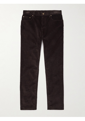 Burberry - Fred Straight-Leg Cotton-Corduroy Trousers - Men - Brown - UK/US 31