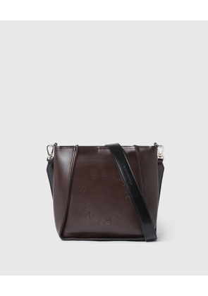 Stella McCartney - Logo Square Crossbody Bag, Woman, Black/Brown