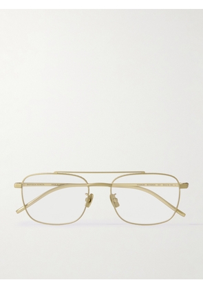 Bottega Veneta - Aviator-Style Gold-Tone Titanium Optical Glasses - Men - Metallic