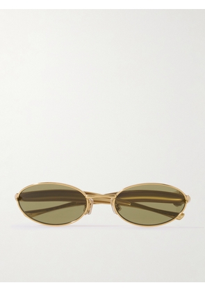 Bottega Veneta - Sardine Oval-Frame Gold-Tone Sunglasses - Men - Gold