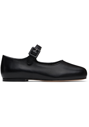 Sandy Liang Black Mary Jane Pointe Ballerina Flats