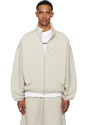Fear of God ESSENTIALS Beige Modern Fit Fleece Track Jacket
