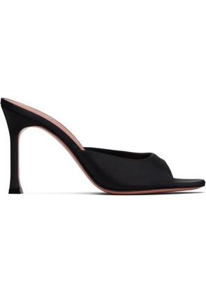 Amina Muaddi Black Alexa Slipper 95 Heeled Sandals