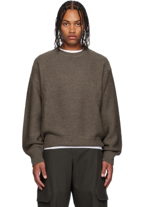 SAGE NATION Taupe Mackenzie Knit Wool Sweater