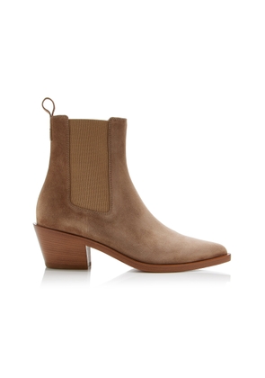 Gianvito Rossi Wylie Suede Ankle Boots - Moda Operandi