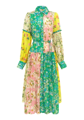 ALÉMAIS Kenzie Patchwork Midi Shirt Dress - Moda Operandi