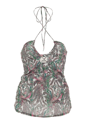 Isabel Marant Becki Printed Cotton Halter Top - Moda Operandi