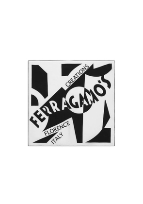 Ferragamo Logo Print Silk Scarf