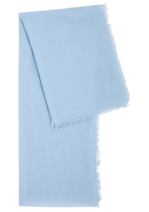 Ama Pure Cashmere Scarf - Blue - One Size