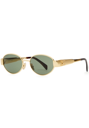 Celine Round-frame Sunglasses - Gold