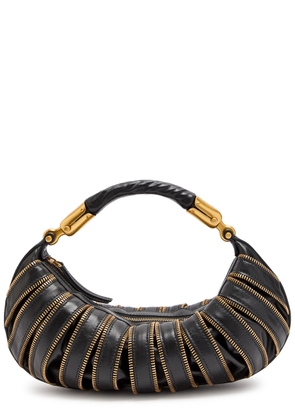 Balmain Ebene Medium Leather Shoulder bag - Black - One Size